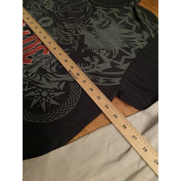 AC/DC Black Ice Concert Tour Men's Black Cotton T-Shirt Size XXL Long Sleeve - Picture 7 of 8